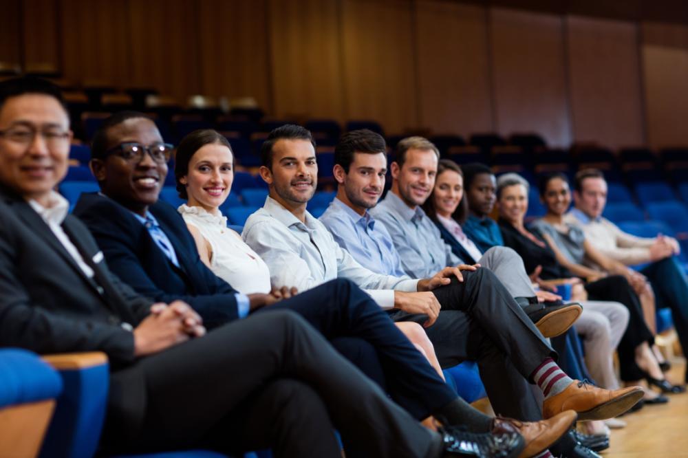 Students attending a seminar